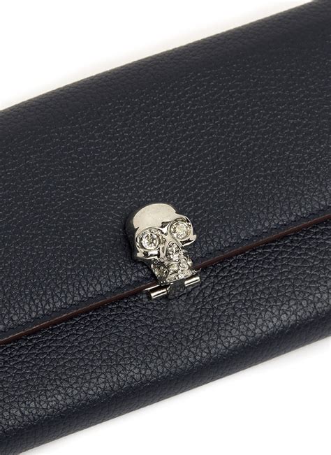 alexander mcqueen black skull wallet